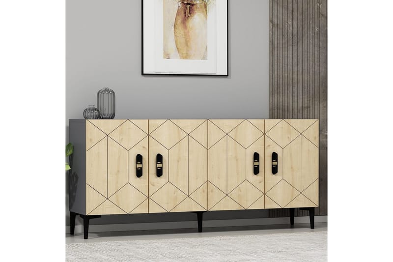 Kaysie Konsollbord 150 cm - Sølv/Antrasitt - Møbler - Bord - Avlastningsbord & sidobord - Konsollbord & gangbord