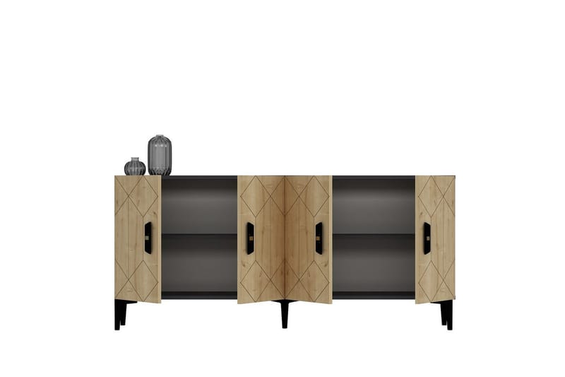 Kaysie Konsollbord 150 cm - Sølv/Antrasitt - Møbler - Bord - Avlastningsbord & sidobord - Konsollbord & gangbord