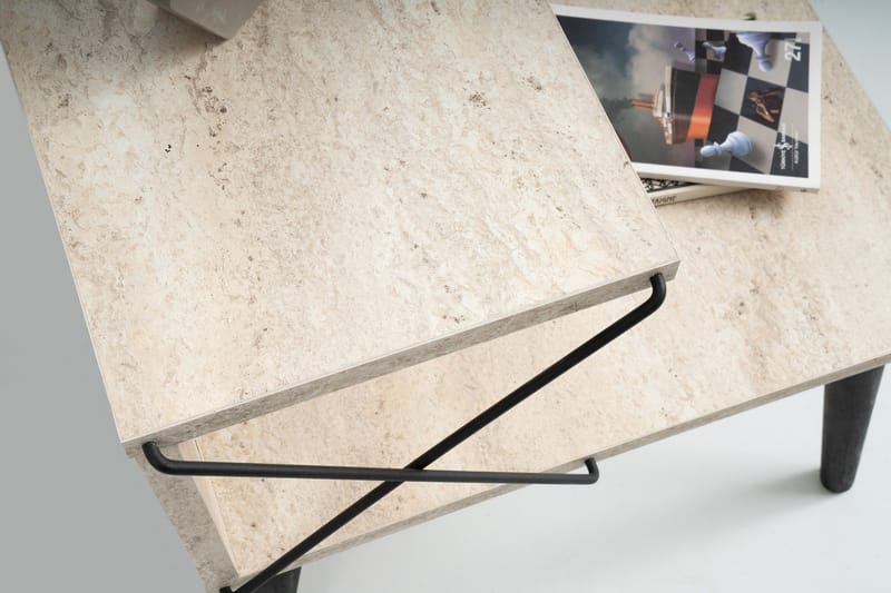 Kaysie Nattbord 50 cm - Svart/Marmor - Møbler - Bord - Avlastningsbord & sidobord - Sengebord & nattbord