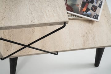 Kaysie Nattbord 50 cm - Svart/Marmor - Møbler - Bord - Avlastningsbord & sidobord - Sengebord & nattbord