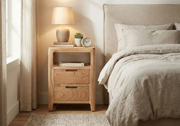 Kelova nattbord 40 cm - Varm lysebrun - Møbler - Bord - Avlastningsbord & sidobord - Sengebord & nattbord