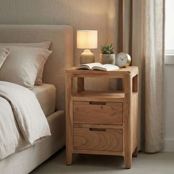 Kelova nattbord 40 cm - Varm lysebrun - Møbler - Bord - Avlastningsbord & sidobord - Sengebord & nattbord