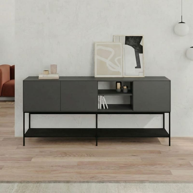 Kenvor Konsoll 180x80x40 cm - Antrasitt, Wood Black, Svart - Møbler - Bord - Avlastningsbord & sidobord - Konsollbord & gangbord