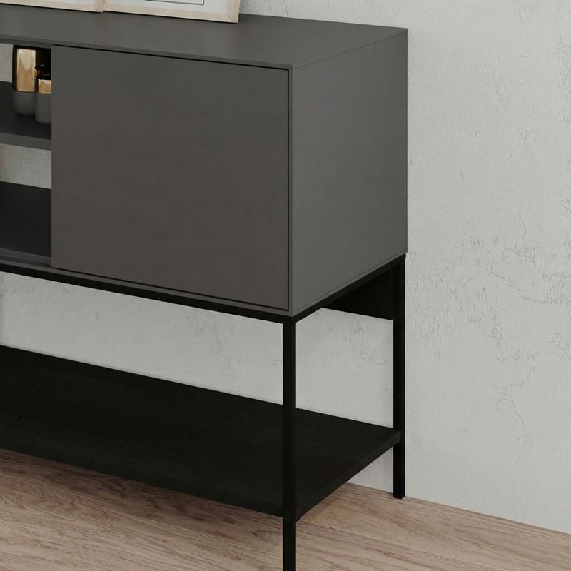 Kenvor Konsoll 180x80x40 cm - Antrasitt, Wood Black, Svart - Møbler - Bord - Avlastningsbord & sidobord - Konsollbord & gangbord