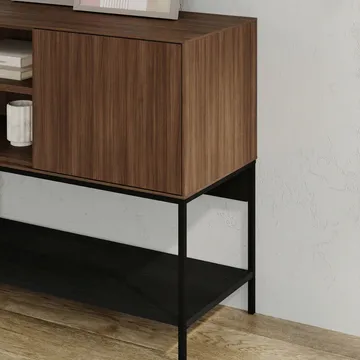 Kenvor Konsoll 180x80x40 cm - Milano Walnut, Wood Black, Black - Møbler - Bord - Avlastningsbord & sidobord - Konsollbord & gangbord