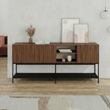 Kenvor Konsoll 180x80x40 cm - Milano Walnut, Wood Black, Black - Møbler - Bord - Avlastningsbord & sidobord - Konsollbord & gangbord