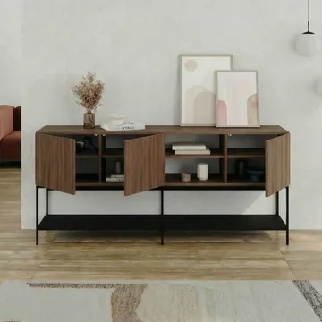 Kenvor Konsoll 180x80x40 cm - Milano Walnut, Wood Black, Black - Møbler - Bord - Avlastningsbord & sidobord - Konsollbord & gangbord