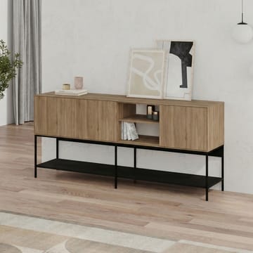 Kenvor Konsoll 180x80x40 cm - Naturlig eik, tre-svart, svart - Møbler - Bord - Avlastningsbord & sidobord - Konsollbord & gangbord