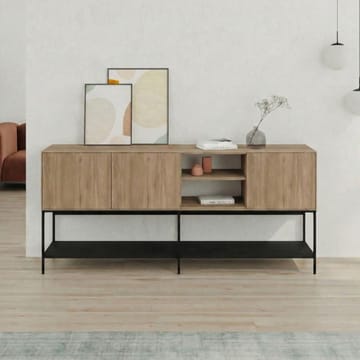 Kenvor Konsoll 180x80x40 cm - Naturlig eik, tre-svart, svart - Møbler - Bord - Avlastningsbord & sidobord - Konsollbord & gangbord