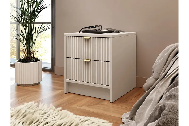 Kintore Sengbord 35 cm - Beige - Møbler - Bord - Avlastningsbord & sidobord - Sengebord & nattbord