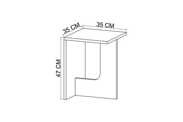 Kiros Sidebord 35x35 cm - Beige - Møbler - Bord - Avlastningsbord & sidobord - Lampebord & sidebord