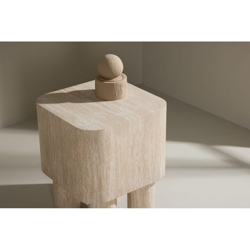 Klirou Sidebord 40 cm - Beige - Møbler - Bord - Avlastningsbord & sidobord - Brettbord og småbord