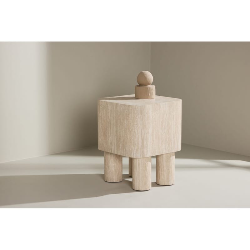 Klirou Sidebord 40 cm - Beige - Møbler - Bord - Avlastningsbord & sidobord - Lampebord & sidebord