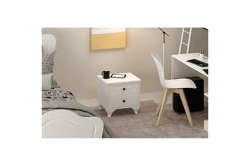 Klyros Nattbord 45 cm - Matt Hvit - Møbler - Bord - Avlastningsbord & sidobord - Sengebord & nattbord