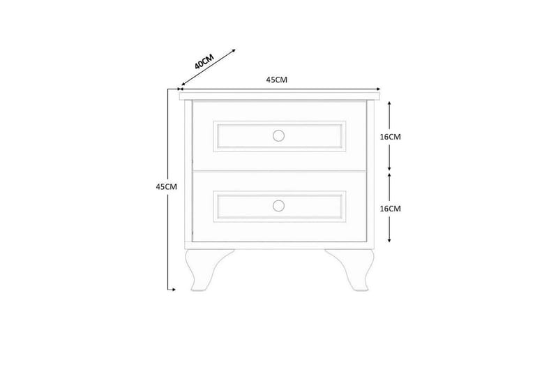 Klyros Nattbord 45 cm - Matt Hvit - Møbler - Bord - Avlastningsbord & sidobord - Sengebord & nattbord