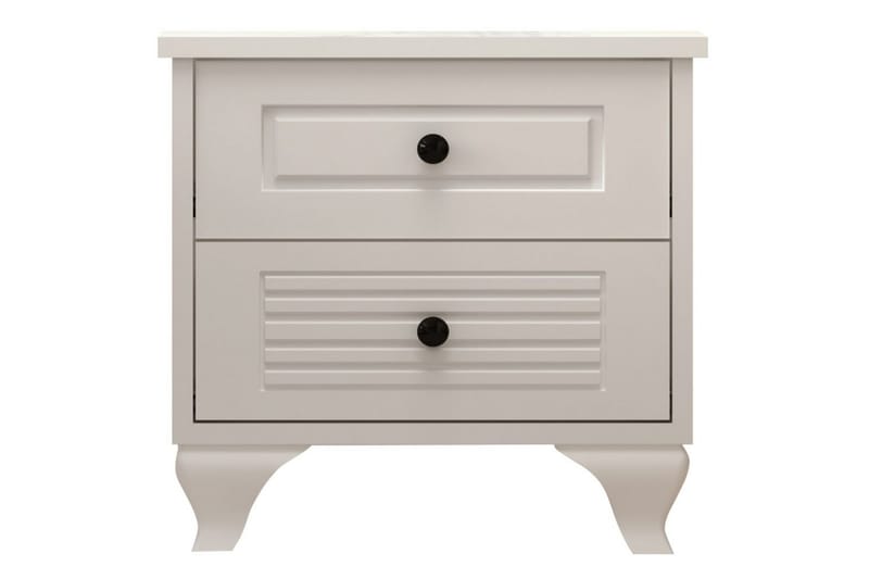 Klyros Nattbord 45 cm, Matt Hvit