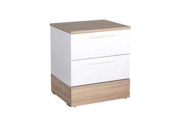 KMD Nattbord 45 cm - Eik/Hvit - Møbler - Bord - Avlastningsbord & sidobord - Sengebord & nattbord