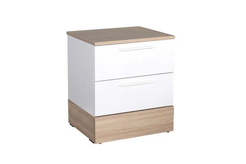 KMD Nattbord 45 cm, Eik/Hvit