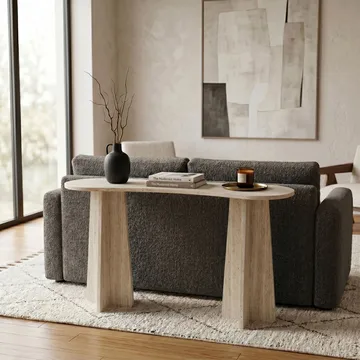 Kommode Homitis Zen (120 x 75 x 35 cm) Travertin - Travertin - Møbler - Bord - Avlastningsbord & sidobord - Brettbord og småbord