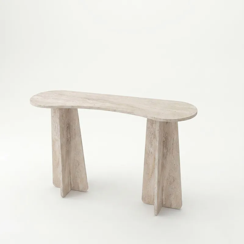 Kommode Homitis Zen (120 x 75 x 35 cm) Travertin - Travertin - Møbler - Bord - Avlastningsbord & sidobord - Brettbord og småbord