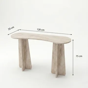 Kommode Homitis Zen (120 x 75 x 35 cm) Travertin - Travertin - Møbler - Bord - Avlastningsbord & sidobord - Brettbord og småbord