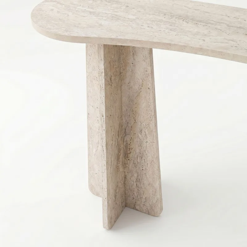 Kommode Homitis Zen (120 x 75 x 35 cm) Travertin - Travertin - Møbler - Bord - Avlastningsbord & sidobord - Brettbord og småbord