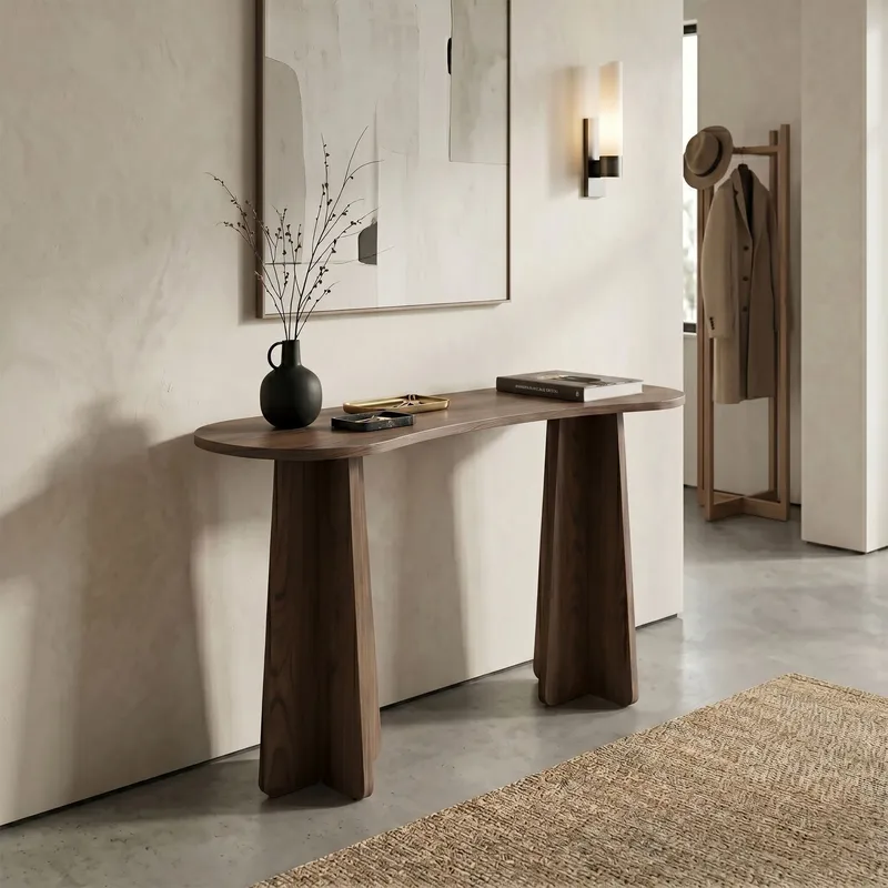 Kommode Homitis Zen (120 x 75 x 35 cm) Valnøtt - Valnøtt - Møbler - Bord - Avlastningsbord & sidobord - Brettbord og småbord