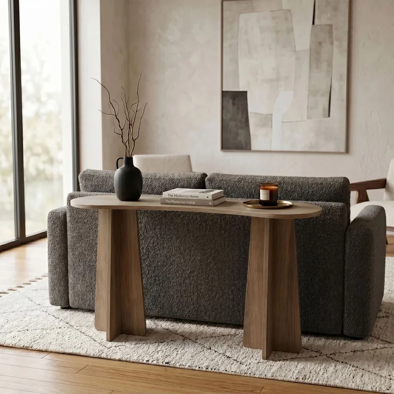 Kommode Homitis Zen (120 x 75 x 35 cm) Valnøtt - Valnøtt - Møbler - Bord - Avlastningsbord & sidobord - Brettbord og småbord