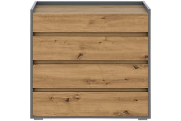 Kommode Kosmo Antrasitt/Eik, 4 skuffer - Antrasitt/Eik, 4 skuffer - Oppbevaring - Oppbevaringsmøbler - Kommode - Entrekommode