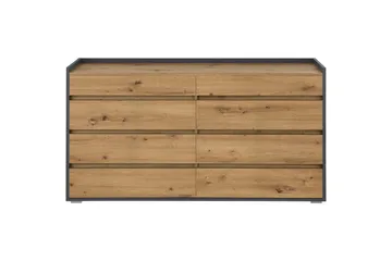 Kommode Kosmo Antrasitt/Eik, 8 skuffer - Antrasitt/Eik, 8 skuffer - Møbler - Bord - Avlastningsbord & sidobord - Konsollbord & gangbord