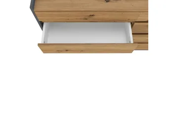 Kommode Kosmo Antrasitt/Eik, 8 skuffer - Antrasitt/Eik, 8 skuffer - Møbler - Bord - Avlastningsbord & sidobord - Konsollbord & gangbord