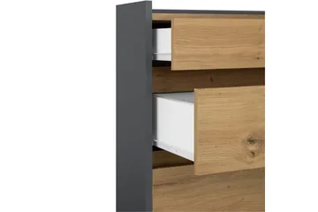 Kommode Kosmo Antrasitt/Eik, 8 skuffer - Antrasitt/Eik, 8 skuffer - Møbler - Bord - Avlastningsbord & sidobord - Konsollbord & gangbord