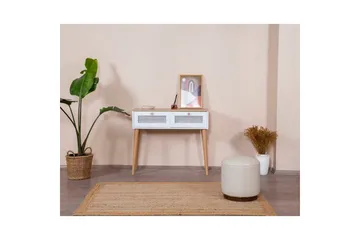 Kommode Mjudi Hvit / Eik - Hvit/Lysfarget tre - Møbler - Bord - Avlastningsbord & sidobord - Konsollbord & gangbord