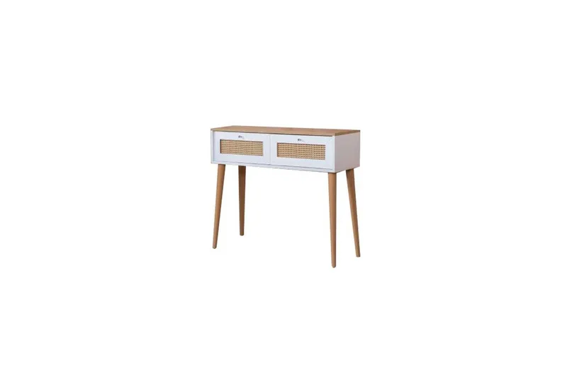 Kommode Terra Hvit / Eik - Hvit/Lysfarget tre - Møbler - Bord - Avlastningsbord & sidobord - Lampebord & sidebord