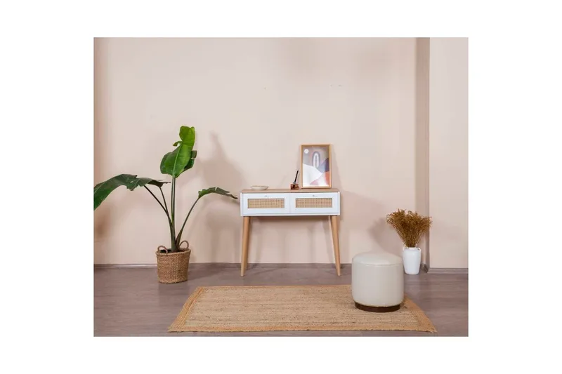 Kommode Terra Hvit / Eik - Hvit/Lysfarget tre - Møbler - Bord - Avlastningsbord & sidobord - Lampebord & sidebord