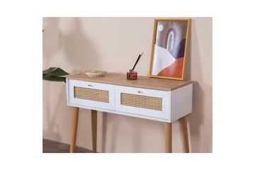 Kommode Terra Hvit / Eik - Hvit/Lysfarget tre - Møbler - Bord - Avlastningsbord & sidobord - Lampebord & sidebord