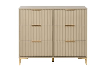 Kommode Walcott Beige, gull - Beige, gull - Møbler - Bord - Avlastningsbord & sidobord - Konsollbord & gangbord