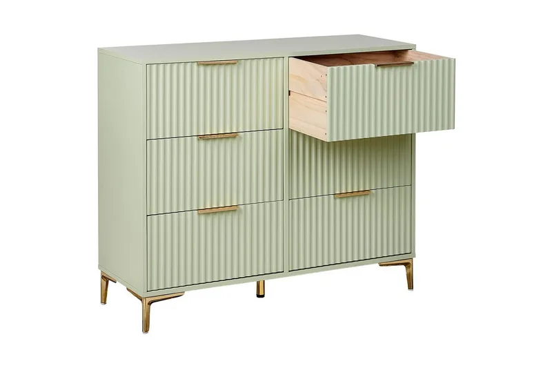 Kommode Walcott Grønn, gull - Grønn, gull - Oppbevaring - Oppbevaringsmøbler - Kommode