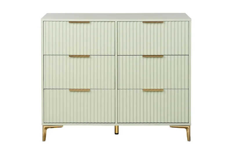 Kommode Walcott Grønn, gull - Grønn, gull - Oppbevaring - Oppbevaringsmøbler - Kommode