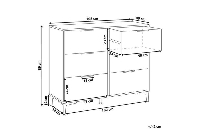 Kommode Walcott Grønn, gull - Grønn, gull - Møbler - Bord - Avlastningsbord & sidobord - Konsollbord & gangbord
