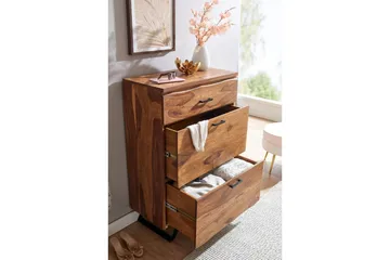 Kommode Wohnling Massivt tre med 5 skuffer trekanthjørne landstil - Oppbevaring - Oppbevaringsmøbler - Kommode - Entrekommode