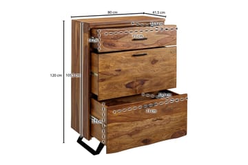 Kommode Wohnling Massivt tre med 5 skuffer trekanthjørne landstil - Møbler - Bord - Avlastningsbord & sidobord - Konsollbord & gangbord