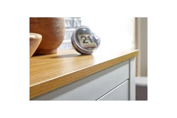 Kommode Wohnling med 3 skuffer 2 dører to-farget hvitt eik landlig stil - Oppbevaring - Oppbevaringsmøbler - Kommode - Entrekommode