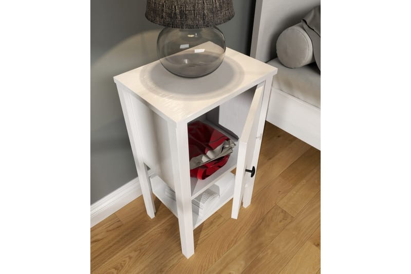 Konrul Nattbord 40 cm - Natur/Hvit - Møbler - Bord - Avlastningsbord & sidobord - Sengebord & nattbord