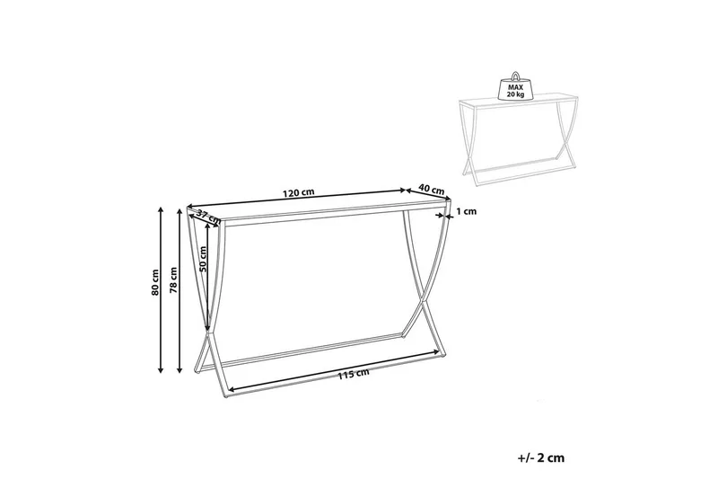 Konsolbord Beliani Ringgold GOLD - Møbler - Bord - Avlastningsbord & sidobord - Konsollbord & gangbord