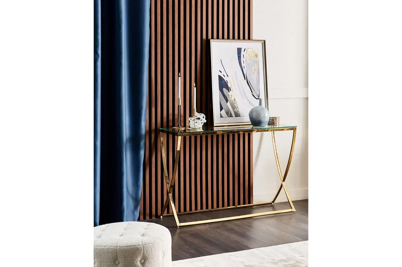 Konsolbord Beliani Ringgold GOLD - Møbler - Bord - Avlastningsbord & sidobord - Konsollbord & gangbord