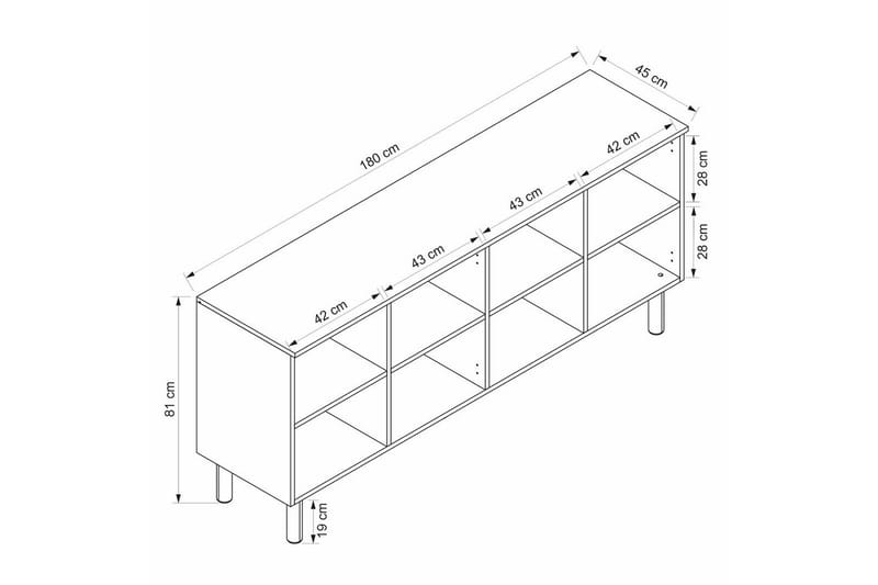 Konsoll Bingdi Hvit - Hvit - Møbler - Bord - Avlastningsbord & sidobord - Konsollbord & gangbord