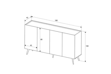 Konsoll Bulskoll Eik - Mellomfarget tre - Møbler - Bord - Avlastningsbord & sidobord - Konsollbord & gangbord
