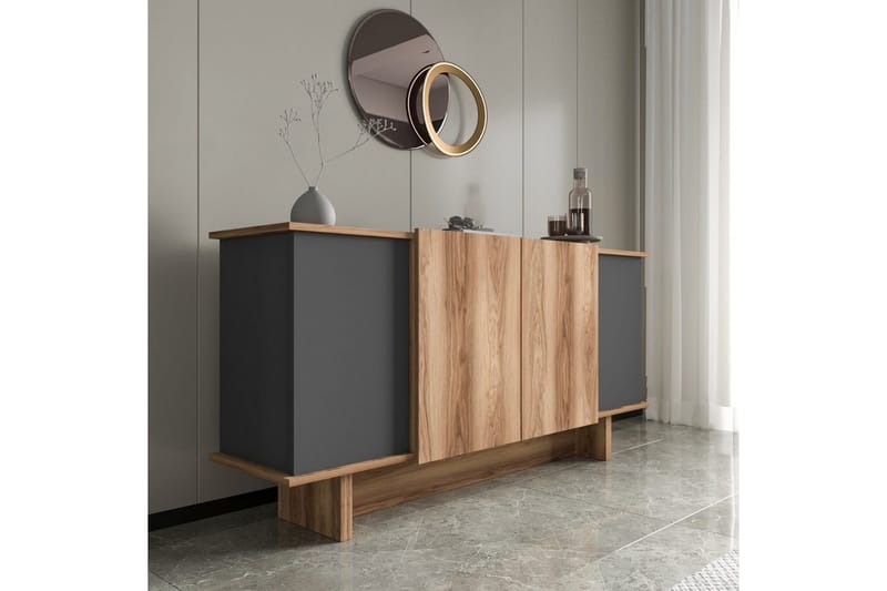 Konsoll Diannare Antrasitt / Valnøtt - Antrasitt / Valnøtt - Møbler - Bord - Avlastningsbord & sidobord - Konsollbord & gangbord
