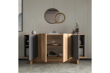 Konsoll Diannare Antrasitt / Valnøtt - Antrasitt / Valnøtt - Møbler - Bord - Avlastningsbord & sidobord - Konsollbord & gangbord